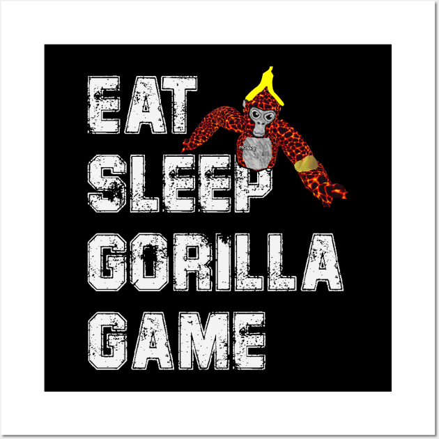 Eat Sleep Gorilla Game Monkey Tag Gorilla VR Gamer Wall Art by Zimmermanr Liame